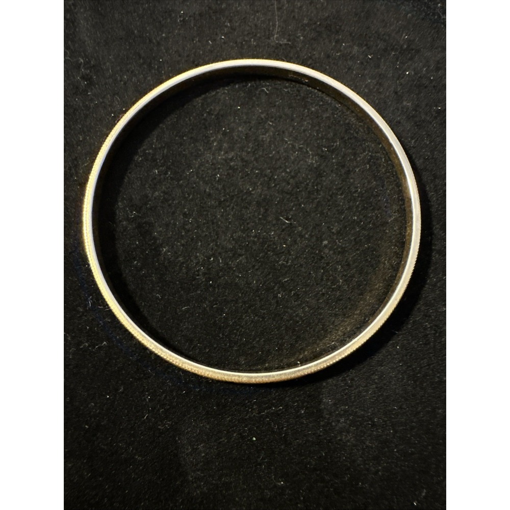 Vintage Signed MONET  Solid Bangle Bracelet Gold‎ Tone